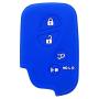 XUHANG Sillicone key fob Skin key Cover Keyless Entry Remote Case Protector Shell for Lexus GS430 GS300 IS350 IS250 LS460 GS450h GS350 ES350 LS600h LX570 RX450h RX350 HS250h blue