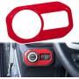 Headlight Lamp Switch Trim Cover Button Decoration Interior Accessories for 2018-2021 Jeep Wrangler JL JLU & Gladiator JT (Red)