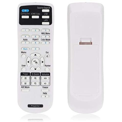 Projector Remote Control, Portable Controller Replacement for EX3220,EX5220,EX5230,EX6220,EX7220,725HD,730HD Projector,White