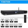 Ocean Digital WiFi Internet Component Radio Tuner (430 mm) WR10 FM/ Ethernet Bluetooth Receiver 2.4'' Color Display with Digital Output to Connect Hi-Fi System -Black