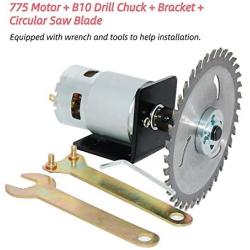 CHANCS 12V/24V 10000RPM/20000RPM 775 Electric Motor Table Saw Kit With 20A PWM Speed Controller Regulator Module Board