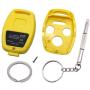 4 Buttons Replacement Key Fob Case Shell Fits for Honda Accord Civic Ex Pilot Keyless Entry Remote Control Car Key Fob Cover (3 + 1 Buttons, Yellow)