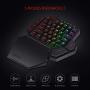Redragon K585 DITI One-Handed RGB Mechanical Gaming Keyboard, Type-C Professional Gaming Keypad with 7 Onboard Macro Keys, Detachable Wrist Rest, 42 Keys
