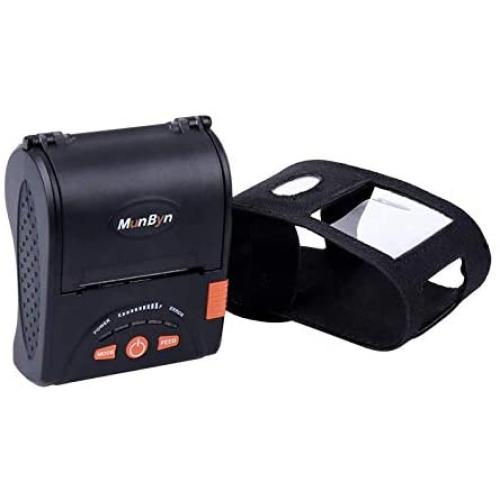 MUNBYN Android Mini Receipt Printer with Carry Case, 58mm Portable Bluetooth Mobile Thermal Printer, High Print Speed and ESC/POS Print Commands Set (Renewed)
