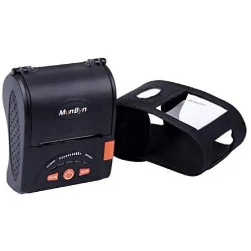 MUNBYN Android Mini Receipt Printer with Carry Case, 58mm Portable Bluetooth Mobile Thermal Printer, High Print Speed and ESC/POS Print Commands Set (Renewed)
