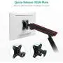 Single Gaming Monitor Mount Stand - Mechanical Spring Assisted Fully Adjustable Fit One Screen 17 to 32 inch, 17.6 lbs, RGB LED Backlit Base with USB, Mic, Audio Ports (GAMU001), Matte Black by WALI
