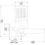 HAIFUAN Digital Door Lock,Unlock with Remote Control, M1 Card, Code and Key,Handle Direction Reversible
