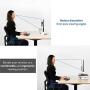 VIVO Black 24 inch Monitor Riser - Wood & Steel Desktop Stand, Screen, Keyboard, Laptop, Small TV Ergonomic Desk and Tabletop Organizer STAND-V000D