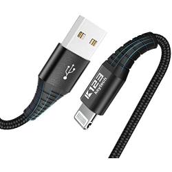 iPhone Charger, K123 Keytech Apple MFi Certified Lightning Cable, 3.3ft Nylon Braided USB Syncing & Charging Cord for iPhone Xs/Xs Max/XR/X/8/8 Plus/7/7 Plus/6/6 Plus/5, iPad, iPod & More