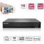 Evtevision 16 Channel 5MP PoE NVR 16CH CCTV Network Video Recorder,Support Onvif P2P Easy Remote View from Smartphone,HDMI/VGA Output(Hard Disk is NOT Included)