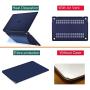 MOSISO Compatible with MacBook Pro 16 inch Case 2020 2019 Release A2141 with Touch Bar Touch ID, Protective Plastic Hard Shell Case & Keyboard Cover & Screen Protector & Storage Bag, Navy Blue