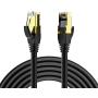 Ethernet Cable Cat8 6ft,Gigabit Cat7 Heavy Duty Internet Network Cord,High Speed FFTP LAN Cables Waterproofed UV Resistant with Gold Plated RJ45 Connector for Router, Modem, Gaming, Xbox