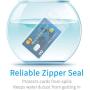 6 Pcs Extra Thick ID Card Badge Holder, Vertical Clear PVC Card Holder with Waterproof Resealable Zip Type