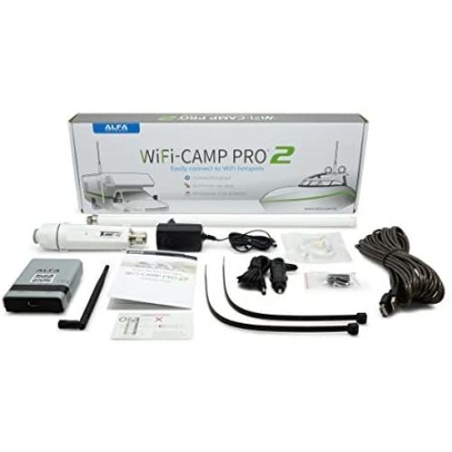 ALFA Network WiFi CampPro 2 Universal WiFi / Internet Range Extender Kit for Caravan/Motorhome, Boat, RV