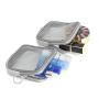 Patu Mesh Travel Toiletry Bag, Transparent Standing Pouch, Portable Shaving Washing Kits Organizer, Personal Care Trip Case, Pack of 2 (Size S), Gray