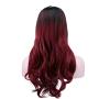 SinRany Women Long Wave Ombre Brown Dark Red Wig Halloween Cosplay Costume Hair