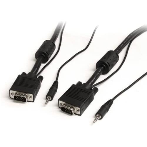StarTech.com 30 ft Coax High Resolution Monitor VGA Cable with Audio HD15 M/M (MXTHQMM30A)