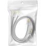 (2 Pack) 1 Foot Modular Telephone Cord, 6P4C RJ11 Plugs, 4 Conductor Wire Phone Line Cable (12 Inches, Gray)