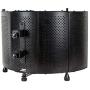 Monoprice Microphone Isolation Shield - Black - Foldable With 3/8'' Mic Threaded Mount, High Density Absorbing Foam Front & Vented Metal Back Plate - Stage Right