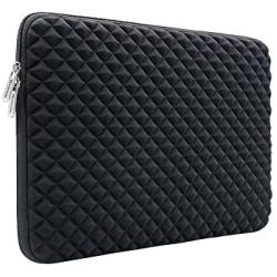 RAINYEAR 11 Inch Laptop Sleeve Diamond Foam Shock Resistant Neoprene Case Fluffy Lining Cover Carrying Bag Compatible with 11.6 MacBook Air Surface for 11'' Chromebook Computer Tablet Notebook(Black)