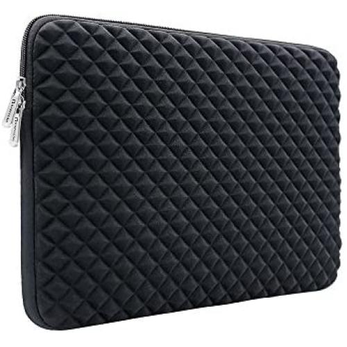 RAINYEAR 11 Inch Laptop Sleeve Diamond Foam Shock Resistant Neoprene Case Fluffy Lining Cover Carrying Bag Compatible with 11.6 MacBook Air Surface for 11'' Chromebook Computer Tablet Notebook(Black)