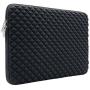 RAINYEAR 11 Inch Laptop Sleeve Diamond Foam Shock Resistant Neoprene Case Fluffy Lining Cover Carrying Bag Compatible with 11.6 MacBook Air Surface for 11'' Chromebook Computer Tablet Notebook(Black)