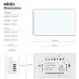 BSEED WiFi Touch Smart Wall Light Switch Tempered Glass Panel Work with Alexa/Google 118×71mm 2 Gang 1 Way White