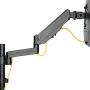 WALI Premium Single LCD Monitor Desk Mount Fully Adjustable Gas Spring Stand for One Screen up to 32 inch, 17.6lbs Weight Capacity (GSDM001), Black