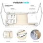 [XXL Large Size] Nulaxy Laptop Bed Tray Desk,Foldable Laptop Bed Tray Table with Storage Drawer and Book Stand for Bed & Sofa , Working, Writing, Gaming, Drawing(White Oak)