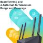 TP-Link Wifi 6 AX1500 Smart WiFi Router (Archer AX10) – 802.11ax Router, 4 Gigabit LAN Ports, Dual Band AX Router,Beamforming,OFDMA, MU-MIMO, Parental Controls, Works with Alexa