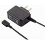 icv Micro USB Wall Charger 5V 2A Power Adapter with US Plug and Fixed Micro Cable for Samsung Galaxy S6 S5 S4 S3 S2 Si9003,S5820 N7100 Note3 Note4 Black
