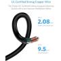 BESTEK 6-Outlet 6 Feet Extension Cord Power Strip 15A 1875W Surge Protector Desktop Charging Station, 200Joules, Right Angle Flat Plug, Ultra-Compact Wide Spaced Multi Outlets Plugs Sockets, Black