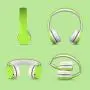 LilGadgets Connect+ Kids Premium Volume Limited Wired Headphones with SharePort and Inline Microphone (Children, Toddlers) - Green