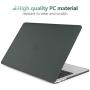 Batianda Case for MacBook Air 13 2020 2019 2018 (A2337/A2179/A1932), Frosted Hard Shell with Keyboard Cover for Mac Air 13 inch Touch ID, C-Midnight Green