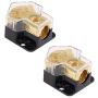 XtremeAmazing 0/2/4 Gauge in 4/8/10 Gauge Out Amp 2 Way Outputs Power Distribution Block Fuse Holder for Car Audio Splitter Pack of 2