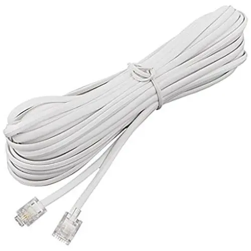 Ted Lele Male to Male 6P2C RJ11 Telephone Fax Machines Modems Straight Cable Wire Line 8M / 26.2ft Long