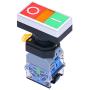 Taiss / 22mm 10A 440V 1 NO 1 NC ON Off Start Stop Momentary Switch Push Button with Yellow Light Indicator Light Voltage 110V LA38-11D/RG