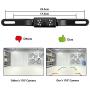 AESETEK Car Backup Camera License Plate Universal Rear View Reversing Camera 170° Wide Angle 9 LED Light Clear Night Vision fit All Cars with RCA Connector