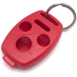 Cutting Not Required - Replacement Key Fob Keyless Entry Remote Shell Case for Honda 2003-2012 Accord / 2006-2013 Civic EX / 2009-2015 Pilot /2005-2006 CR-V Car Key Fob Cover (1 Black + 1 Red)