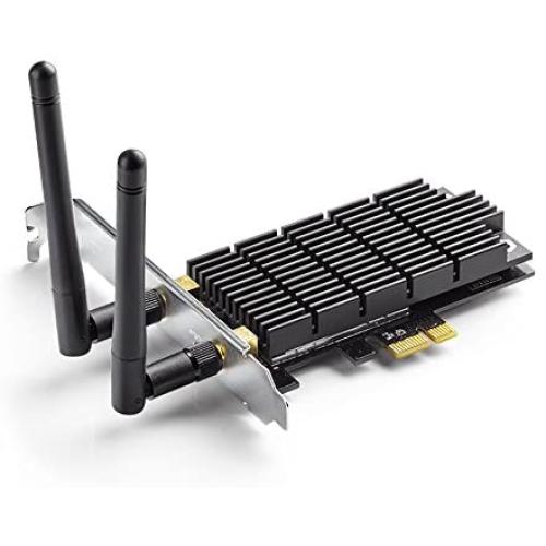 TP-Link AC1300 PCIe WiFi PCIe Card(Archer T6E)- 2.4G/5G Dual Band Wireless PCI Express Adapter, Low Profile, Long Range, Heat Sink Technology, Supports Windows 10/8.1/8/7/XP