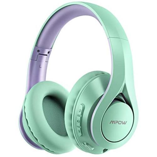 Mpow Bluetooth Headphones, 60 Hours Playtime Wireless Headphones Over Ear with Microphone, Bluetooth 5.0, HiFi Stereo Sound, Protein Earpads, Wired Wireless Headset for Kids, Adults, Home Office, TV