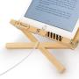 Directors BookChair Wood Adjustable Foldable Ergonomic Recipe Book Phone Holder eReader Kindle iPad Tablet Stand Rest Cooking Reading Kitchen Desk Gift Idea - Black