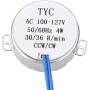 uxcell Electric Synchronous Synchron Motor Turntable Motor 100-127 VAC 50-60Hz CCW/CW 4W 30-36RPM