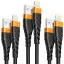 3 Pack 6Ft Lightning Cable, OIITH [ MFI Certified ] iPhone Charging Cord 6 Feet, Long 6-Foot iPhone Cable Compatible with iPhone 12 Mini 12 Pro Max 11 Pro MAX XS Xr X 8 Plus 7 Plus 6s Plus 5s iPad