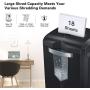 Bonsaii Paper Shredder, 18-Sheet Heavy Duty Cross-Cut CD Credit Card Shredder for Office with 6 Gallon Pull-Out Basket and 4 Casters, 60 Minutes Running Time, Black