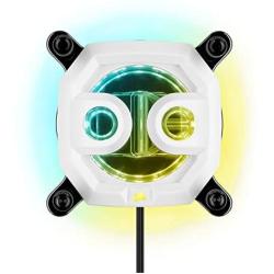 Corsair Hydro X Series XC7 RGB CPU Water Block (1200/AM4) - Nickel-Plated Copper Cold Plate - White - More Than 60 Micro-Cooling Fins - 16 Individually Addressable RGB LEDs, CX-9010007-WW