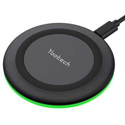 Yootech Wireless Charger, Qi-Certified 10W Max Fast Wireless Charging Pad Compatible with iPhone 12/12 Mini/12 Pro Max/SE 2020/11 Pro Max,Samsung Galaxy S21/S20/Note 10/S10,AirPods Pro(No AC Adapter)