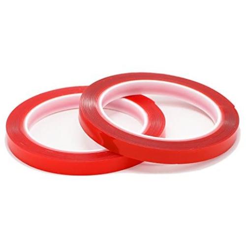 AKOAK Super Clear Acrylic Double Sided Strong Adhesive Tape Heavy Duty Removable Strong Double-Sided Tape for Electronics, Auto and Household,2 Rolls (10mm x 3m)