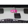 Heaviest Cable Organizer on the Market! Compact and Weighted Desktop Cord Holder and Cable Organizer, Eco-Friendly Silicone, No Bad Smell, Bundled with 4 Reusable Cable Ties! (Fuchsia Pink)