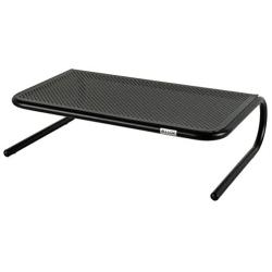 Allsop Large Metal Art Monitor Stand, 18-Inch wide platform holds 50 lbs with keyboard storage space - Black (30336)